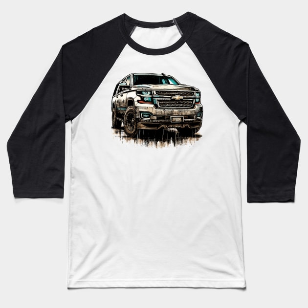 Chevrolet Suburban Baseball T-Shirt by Vehicles-Art